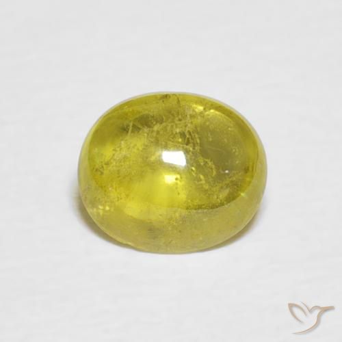 1.04ct Naturale Bombo Giallo Sfene, Ovale, Trasparente