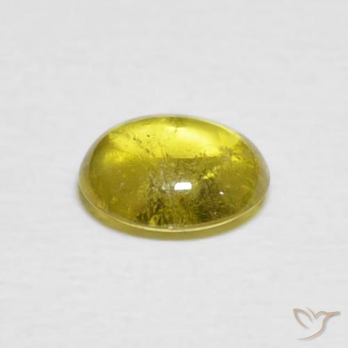 Sfene Bombo Giallo naturale da 1.04 ct, Ovale, Trasparente
