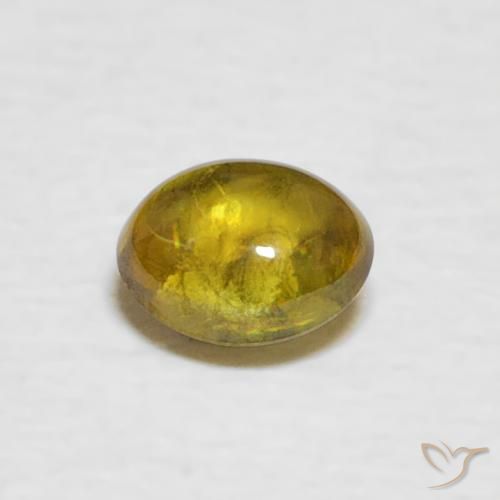 0.39ct Naturale Giallo terroso Sfene, Ovale, Trasparente
