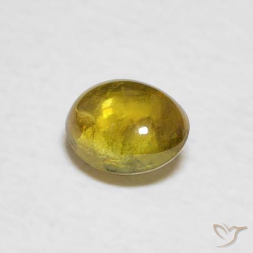Sfene Giallo terroso naturale da 0.39 ct, Ovale, Trasparente
