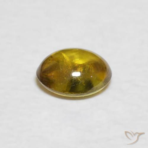Sfene Giallo terroso naturale da 0.39 ct, Ovale, Trasparente
