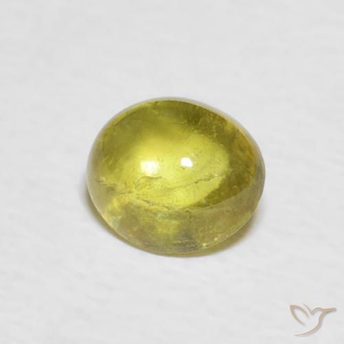 Sfene Giallo medio naturale da 0.81 ct, Ovale, Trasparente
