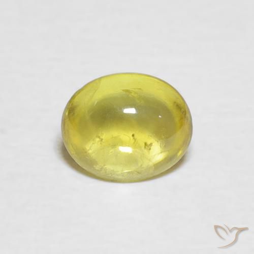 0.89ct Naturale Giallo cibernetico Sfene, Ovale, Trasparente