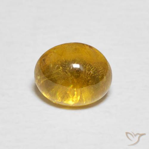 1.02ct Naturale Giallo Marrone Sfene, Ovale, Trasparente