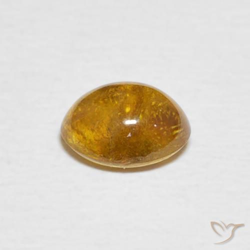 Sfene Giallo Marrone naturale da 1.02 ct, Ovale, Trasparente