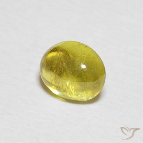 Sfene Giallo brunastro naturale da 0.96 ct, Ovale, Trasparente
