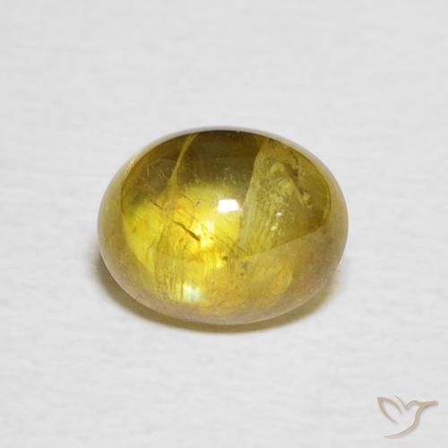1.58ct Naturale Giallo brunastro Sfene, Ovale, Trasparente