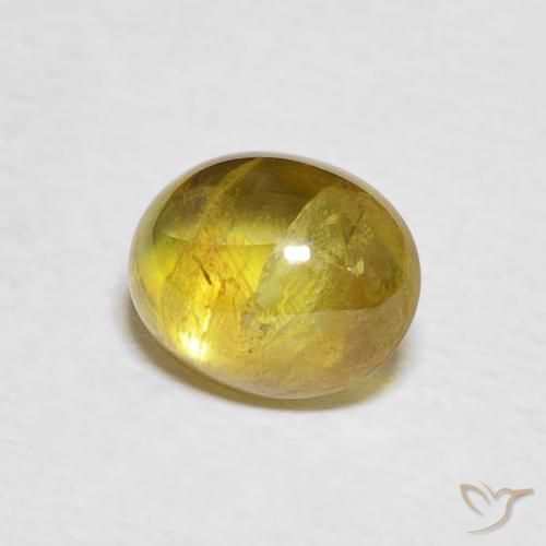 Sfene Giallo brunastro naturale da 1.58 ct, Ovale, Trasparente
