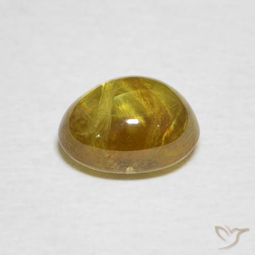 Sfene Giallo brunastro naturale da 1.58 ct, Ovale, Trasparente