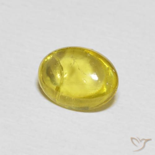 Sfene Giallo miele chiaro naturale da 1.34 ct, Ovale, Trasparente