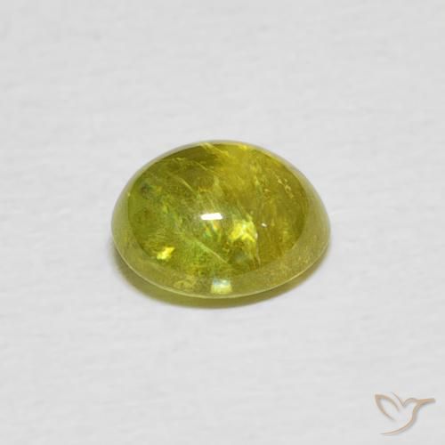 Sfene Giallo medio naturale da 1.18 ct, Ovale, Trasparente