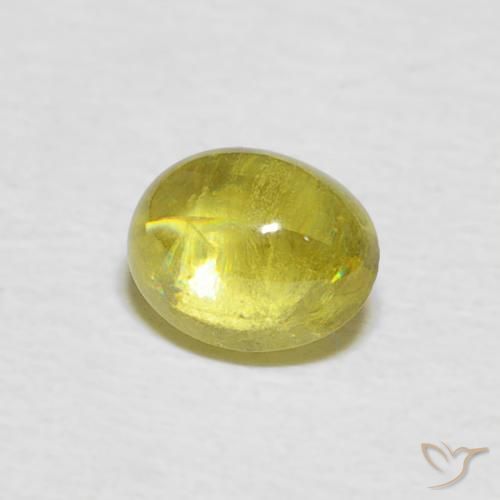 Sfene Giallo medio naturale da 0.84 ct, Ovale, Trasparente