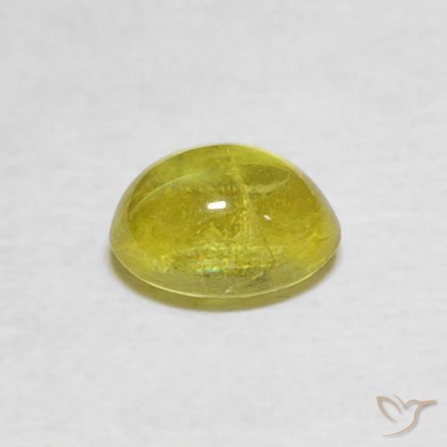 Sfene Giallo medio naturale da 0.84 ct, Ovale, Trasparente