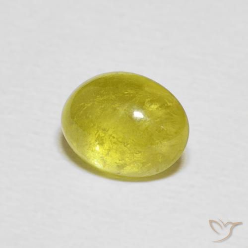 Sfene Pineapple yellow naturale da 1.76 ct, Ovale, Trasparente