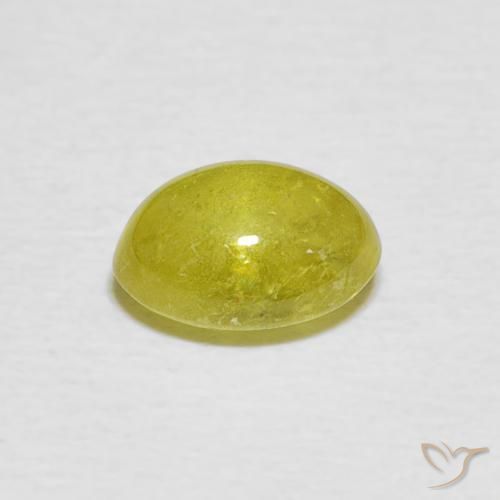 Sfene Pineapple yellow naturale da 1.76 ct, Ovale, Trasparente