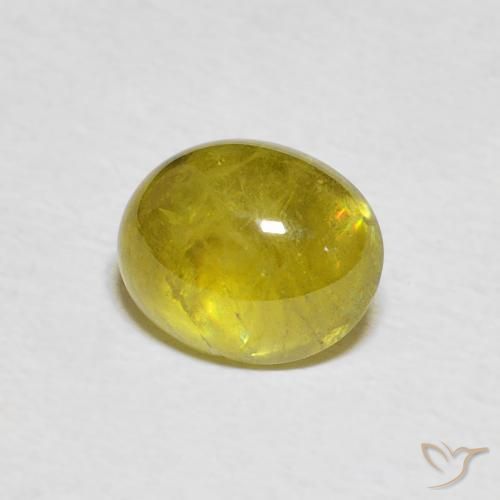 Sfene Pineapple yellow naturale da 2.51 ct, Ovale, Trasparente