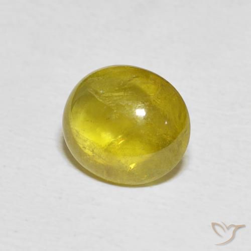 Sfene Pineapple yellow naturale da 3.21 ct, Ovale, Trasparente