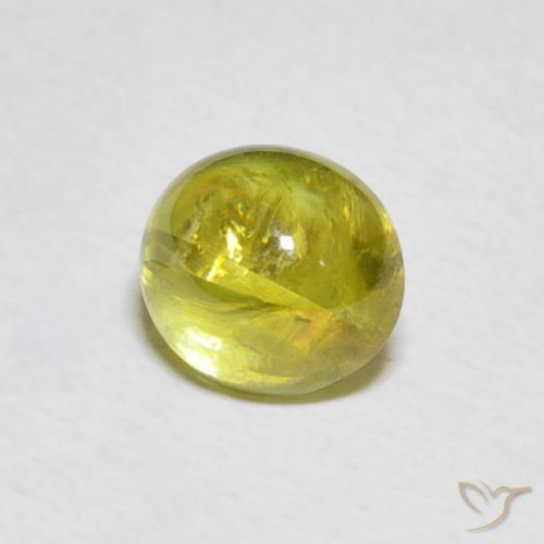 Sfene Pineapple yellow naturale da 2.25 ct, Ovale, Trasparente