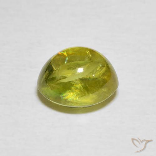 Sfene Pineapple yellow naturale da 2.25 ct, Ovale, Trasparente