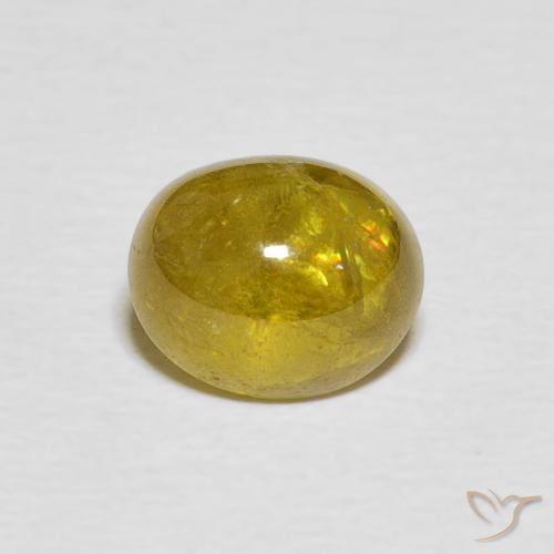 2.42ct Naturale Giallo terroso Sfene, Ovale, Trasparente