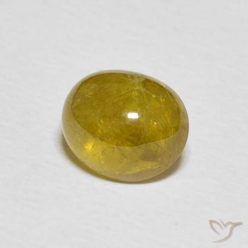 Sfene Giallo terroso naturale da 2.42 ct, Ovale, Trasparente