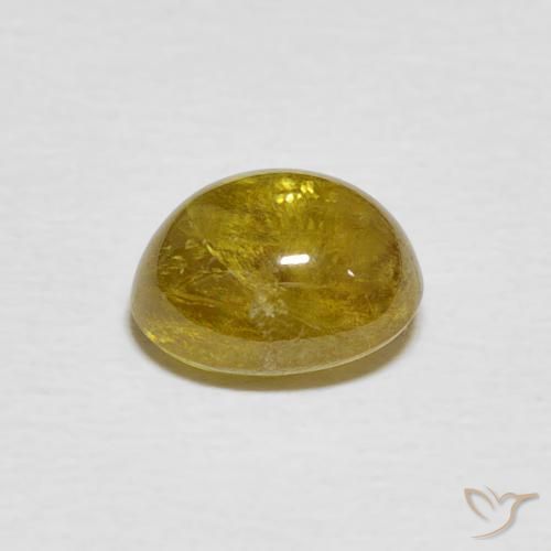 Sfene Giallo terroso naturale da 2.42 ct, Ovale, Trasparente