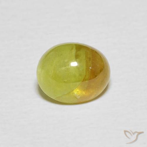 1.50ct Naturale Giallo pallido Sfene, Ovale, Traslucido
