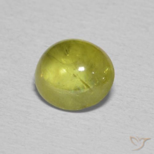Sfene Giallo verde naturale da 1.10 ct, Ovale, Trasparente