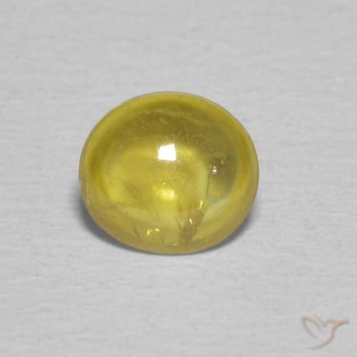 0.76ct Naturale Giallo medio Sfene, Ovale, Trasparente