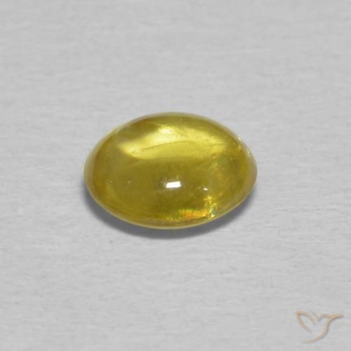 Sfene Giallo medio naturale da 0.76 ct, Ovale, Trasparente