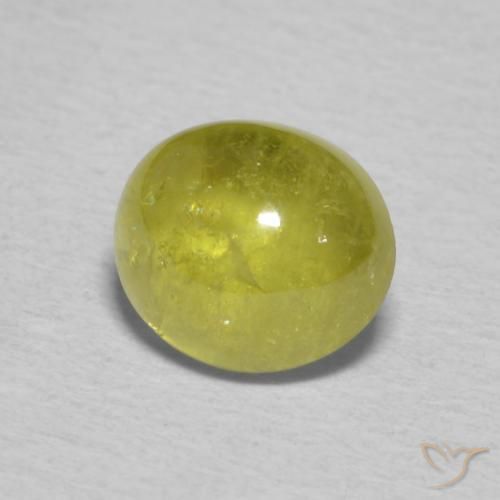 Sfene Giallo medio naturale da 1.39 ct, Ovale, Trasparente
