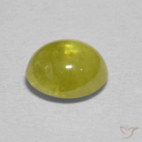 Sfene Giallo medio naturale da 1.39 ct, Ovale, Trasparente