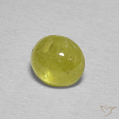 Sfene Giallo medio naturale da 0.85 ct, Ovale, Trasparente