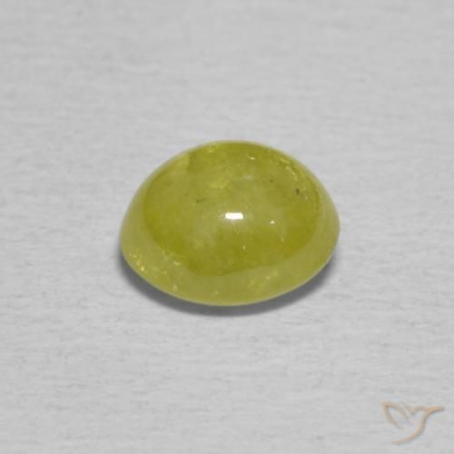 Sfene Giallo medio naturale da 0.85 ct, Ovale, Trasparente