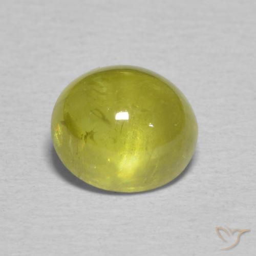1.52ct Naturale Giallo medio Sfene, Ovale, Trasparente