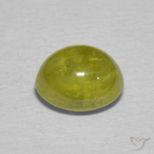 Sfene Giallo medio naturale da 1.52 ct, Ovale, Trasparente