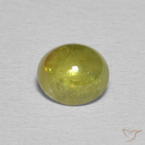 0.95ct Naturale Giallo medio Sfene, Ovale, Trasparente