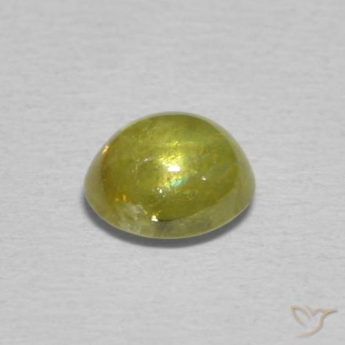 Sfene Giallo medio naturale da 0.95 ct, Ovale, Trasparente