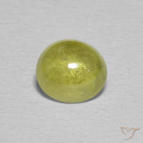 0.92ct Naturale Giallo medio Sfene, Ovale, Trasparente