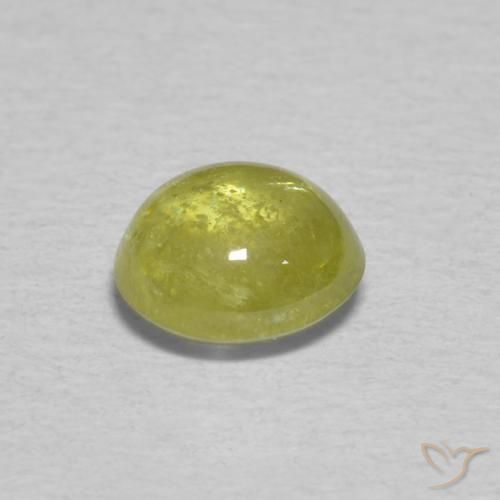 Sfene Giallo medio naturale da 0.92 ct, Ovale, Trasparente