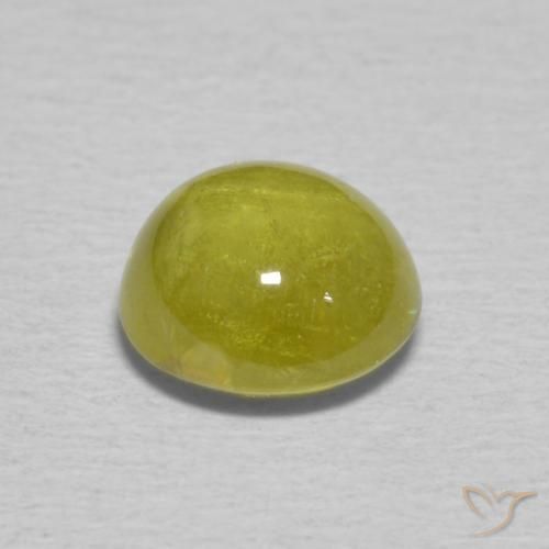 Sfene Pineapple yellow naturale da 1.41 ct, Ovale, Trasparente