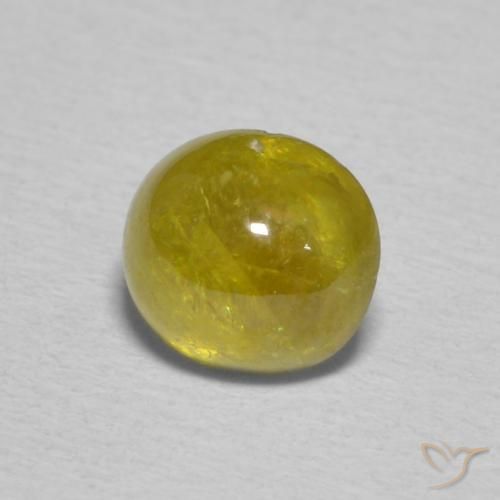 Sfene Pineapple yellow naturale da 1.34 ct, Ovale, Trasparente