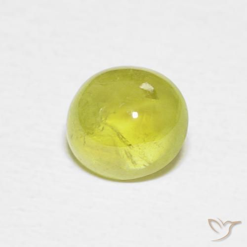 Sfene Verde giallastro naturale da 1.53 ct, Ovale, Trasparente