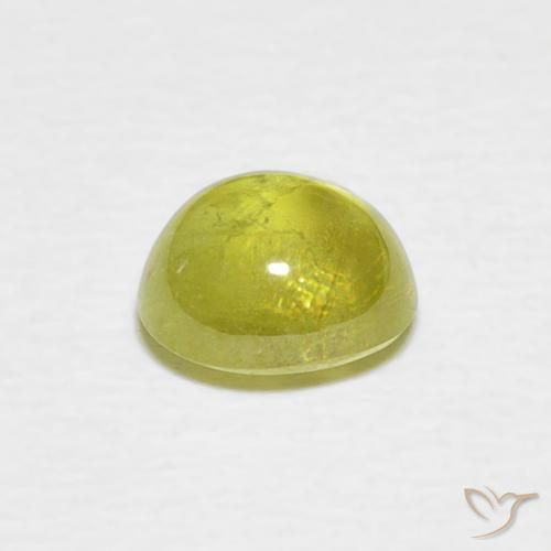 Sfene Verde giallastro naturale da 1.53 ct, Ovale, Trasparente