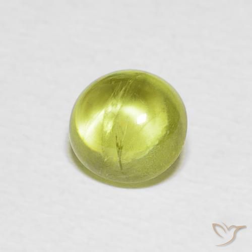 Sfene Caldo terroso verde naturale da 1.18 ct, Ovale, Trasparente
