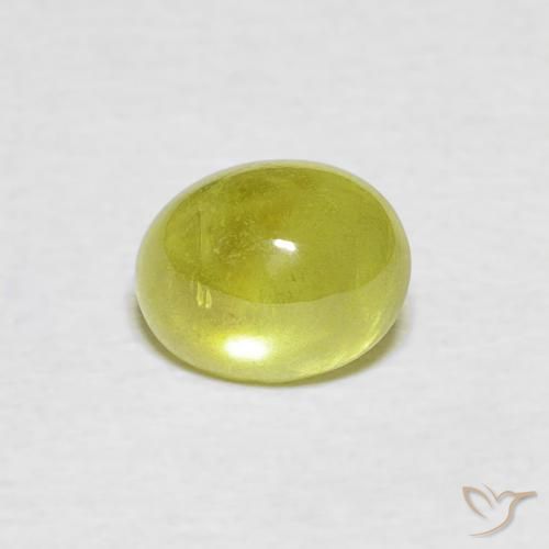 1.21ct Naturale Caldo terroso verde Sfene, Ovale, Trasparente