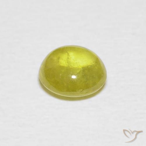 Sfene Caldo bosco verde naturale da 1.15 ct, Ovale, Trasparente