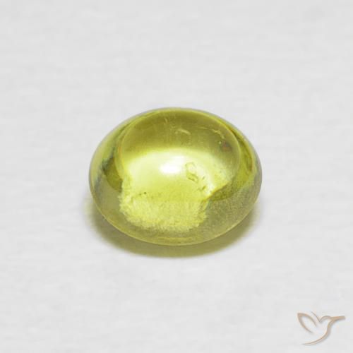 0.69ct Naturale Caldo bosco verde Sfene, Ovale, Trasparente