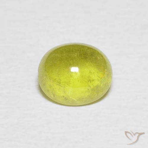 1.08ct Naturale Verde medio Sfene, Ovale, Trasparente