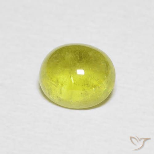 Sfene Verde medio naturale da 1.08 ct, Ovale, Trasparente